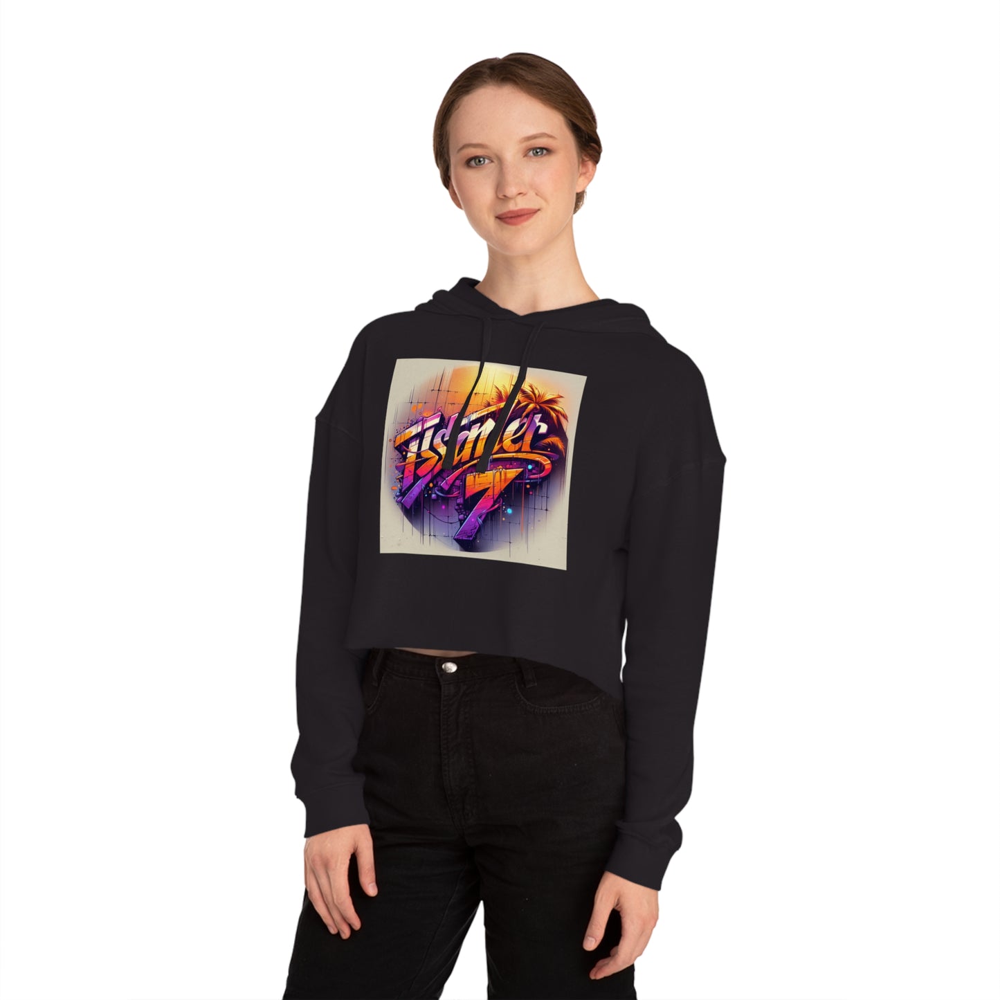 Tropical Vibes Cropped Hoodie for Women