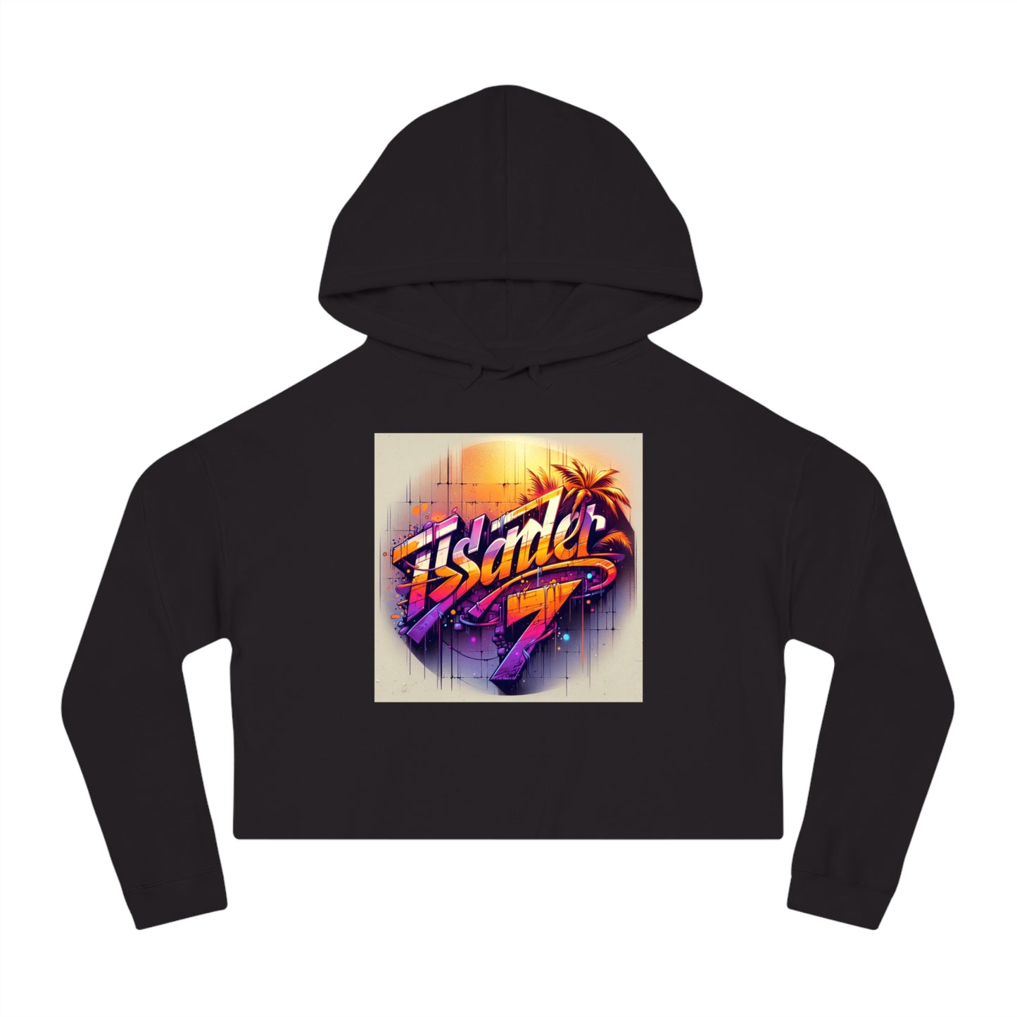 Tropical Vibes Cropped Hoodie for Women