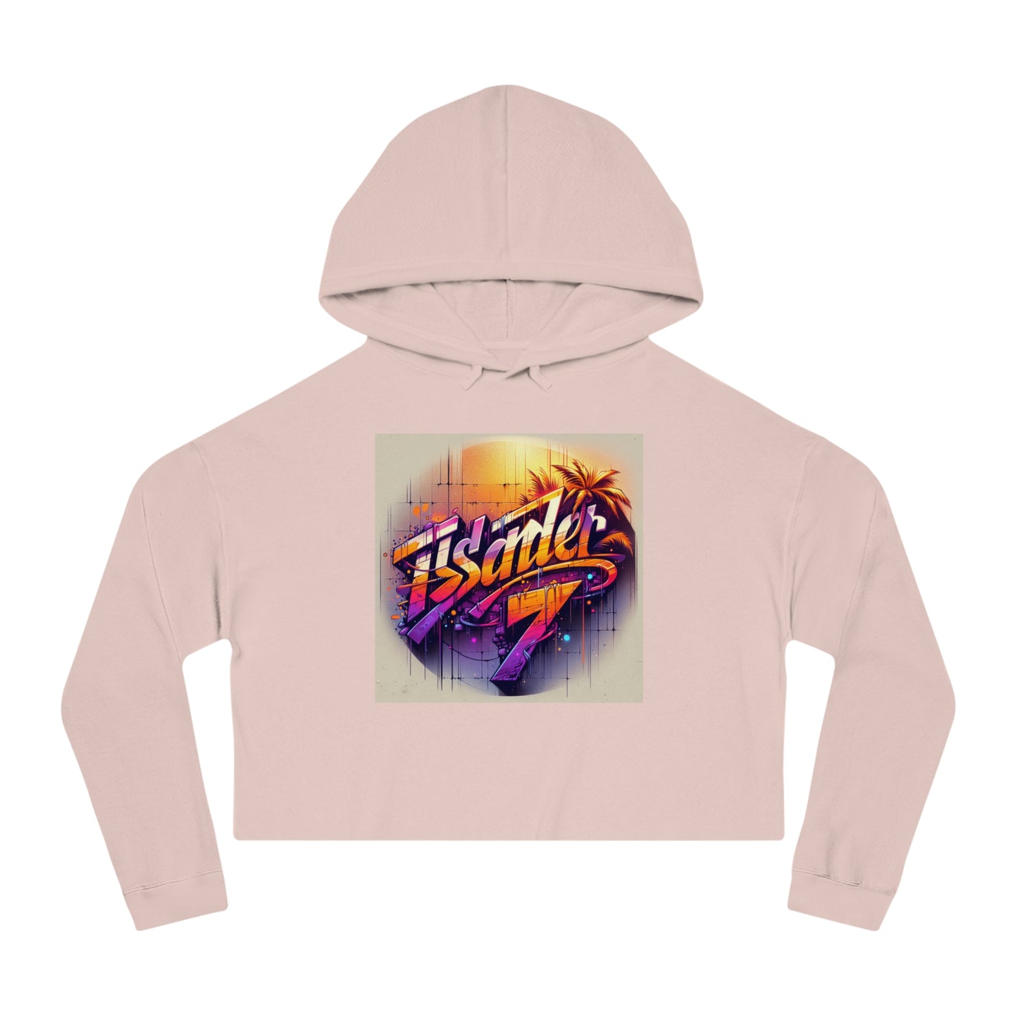 Tropical Vibes Cropped Hoodie for Women